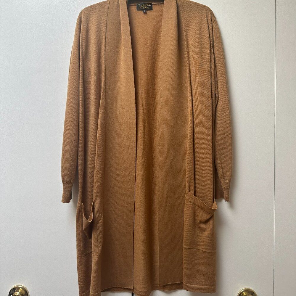 Le Mont Saint Michel Long Cashmere Cardigan, Size S